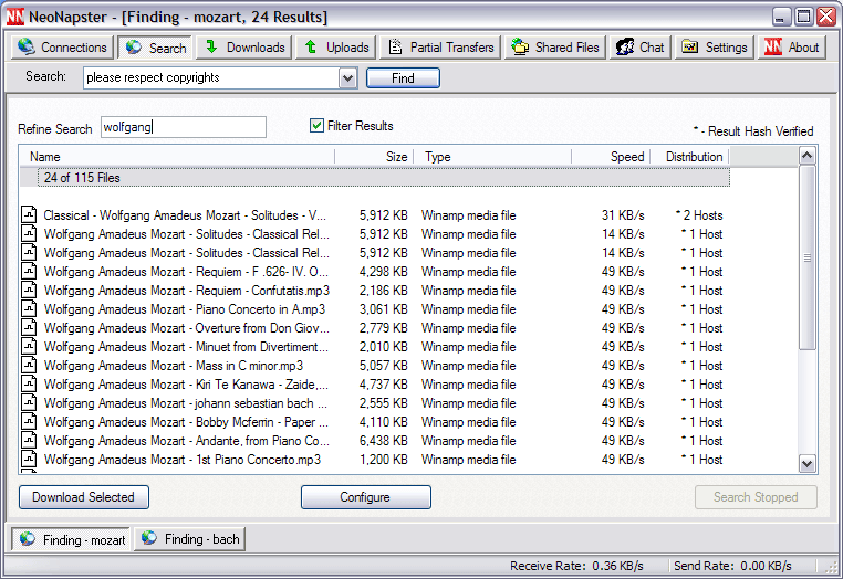 Neo Napster Screenshot